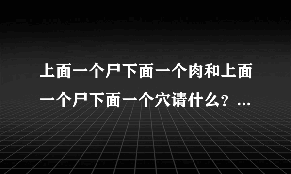 上面一个尸下面一个肉和上面一个尸下面一个穴请什么？用什么可以打出来