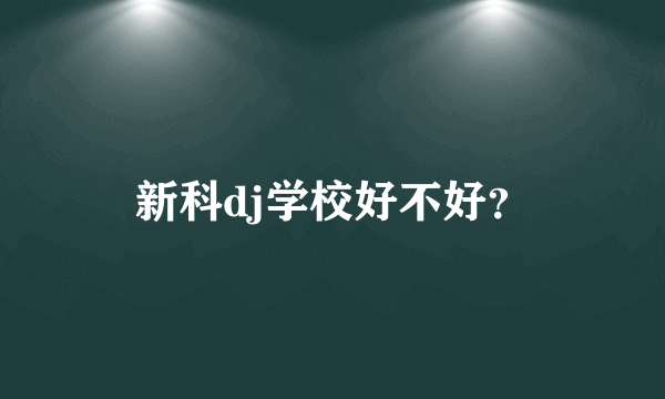 新科dj学校好不好？