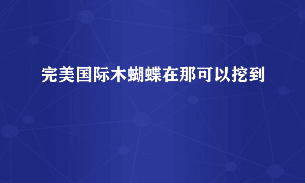 完美国际木蝴蝶在那可以挖到