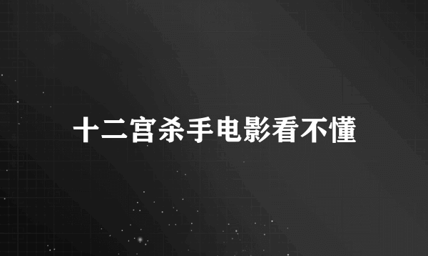 十二宫杀手电影看不懂