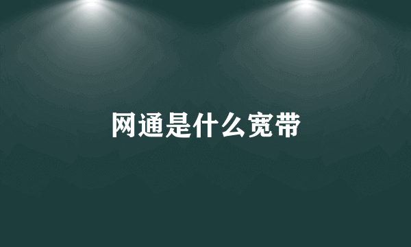 网通是什么宽带