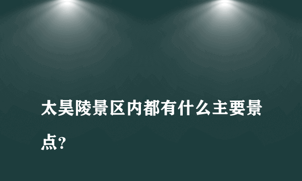 
太昊陵景区内都有什么主要景点？

