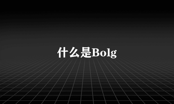 什么是Bolg