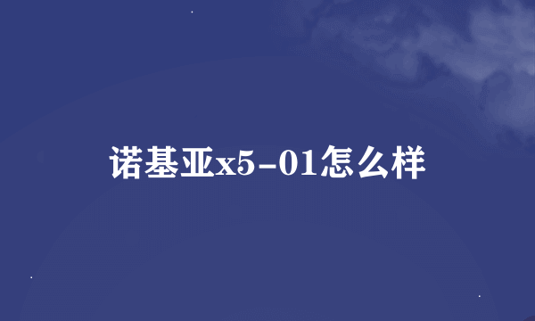 诺基亚x5-01怎么样