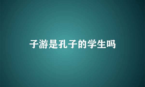 子游是孔子的学生吗