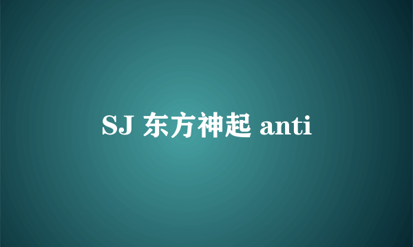 SJ 东方神起 anti