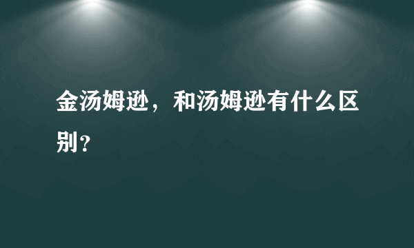 金汤姆逊，和汤姆逊有什么区别？