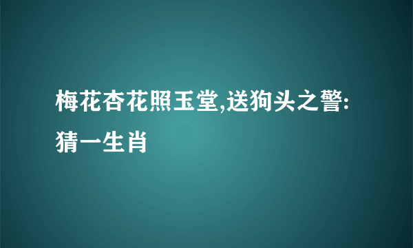 梅花杏花照玉堂,送狗头之警:猜一生肖